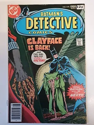 Buy Detective Comics #478, Key Issue With Introduction Of 'preston Payne'/clayface  • 6£