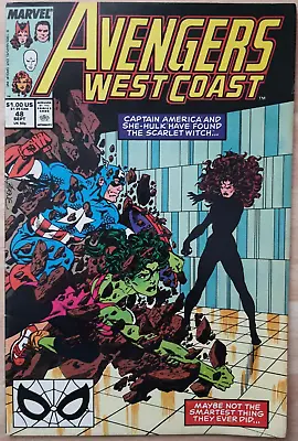 Buy Avengers West Coast #48 Marvel Comics Bagged And Boarded • 4.50£