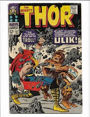 Buy Thor 137 - Vg 4.0 - 1st Appearance Of Ulik - Warriors Three - Sif (1967) • 31.98£