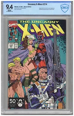 Buy Uncanny X-Men  # 274   CBCS   9.4   NM   White Pgs  3/91  Magneto, Nick Fury & • 55.97£