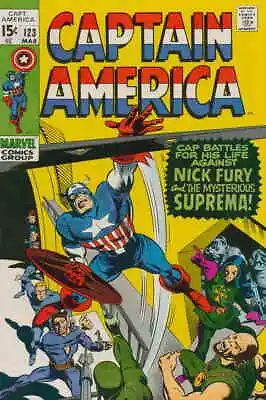 Buy Captain America (1st Series) #123 FN; Marvel | 1st Suprema - We Combine Shipping • 35.38£
