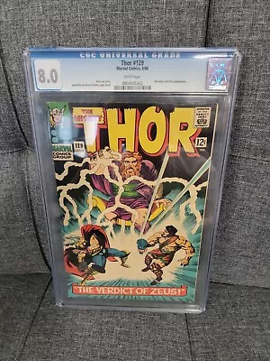 Buy Thor #129 CGC 8.0 VF 1st Appearance Ares (1966) • 277.13£