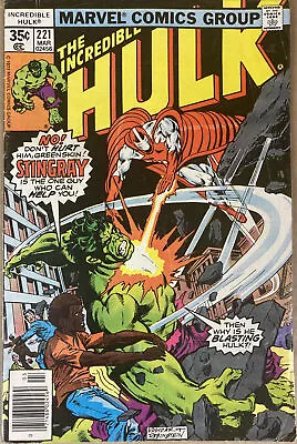 Buy The Incredible Hulk #221 March 1978  Stingray App Doc Samson Cameo Pizzazz Flyer • 14.99£