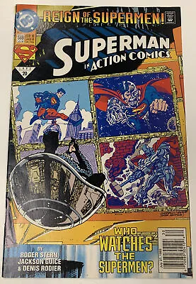 Buy Action Comics #689 NEWSSTAND VARIANT DC 1993 FN/VG 1st App Black Suit Superman • 7.11£