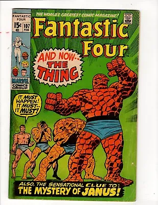 Buy Fantastic Four #107-1970(THIS BOOK HAS MINOR RESTORATION SEE DESCRIPTION) • 17.39£