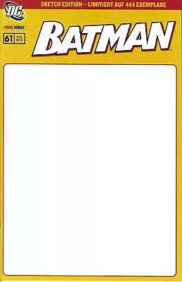 Buy Batman # 61 (German) Blank Sketch Variant Cover Lim. 444 Ex. • 16£