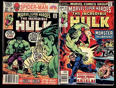 Buy MARVEL Comics SUPER HEROES Incredible HULK # 62, 104 * Ungraded Details Scanned • 3.60£