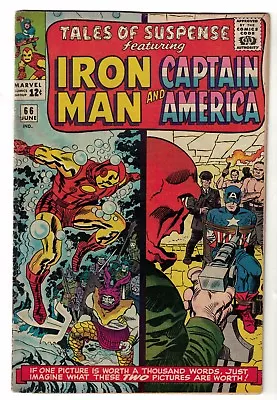 Buy Marvel Comics Tales Of Suspense 66 Classic Red Skull Cover FN- 5.5 Iron Man • 57.99£