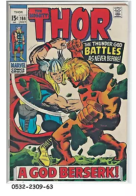 Buy Thor #166 © July 1969, Marvel Comics • 63.33£