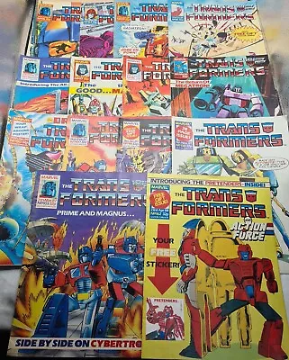 Buy TRANSFORMERS G1 UK Marvel COMICS JOB LOT 80s Vintage A8 • 29.99£