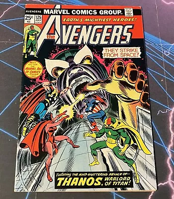 Buy Avengers #125 Key Thanos Appearance Has Marvel Stamp Bronze Age 1974 VG/FN • 19.76£
