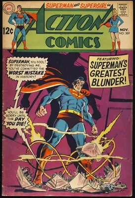 Buy ACTION COMICS #369 1968 SUPERGIRL  The Boy Who Broke Supergirl's Heart  SUPERMAN • 7.90£