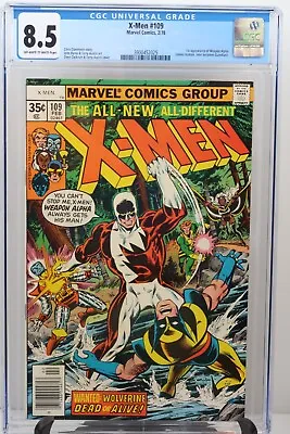 Buy Uncanny X-Men #109 CGC 8.5 1st Appearance Weapon Alpha (Vindicator) Marvel 1978 • 173.86£