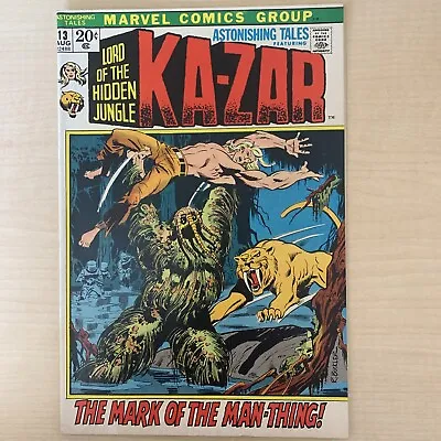 Buy Astonishing Tales #13, 1st Man-Thing Cover, 3rd Appearance, 1972 • 71.49£