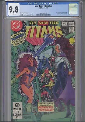 Buy New Teen Titans #23 CGC 9.8 1982 1st App Blackfire & Vigilante: George Perez • 75.20£