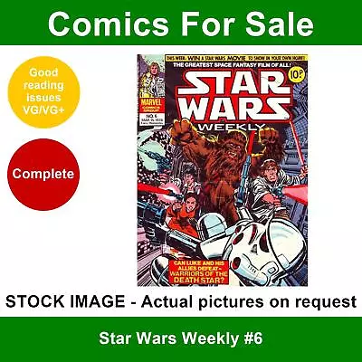 Buy Star Wars Weekly #6 Comic - VG/VG+ 15 March 1978 - Marvel UK • 6.99£
