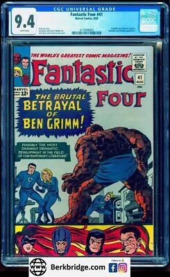 Buy Fantastic Four 41 Cgc 9.4 White Pages 8/65 💎 Beautiful Copy Nice As Any 9.6 • 519.69£