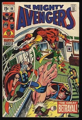 Buy Avengers #66 FN+ 6.5 1st Appearance Adamantium! First 15 Cent Issue! Marvel 1969 • 35.98£