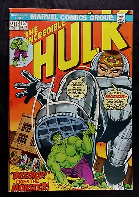 Buy Incredible Hulk #167 FN 6.5  Herb Trimpe Art Vintage Marvel Comic 1973 • 31.62£