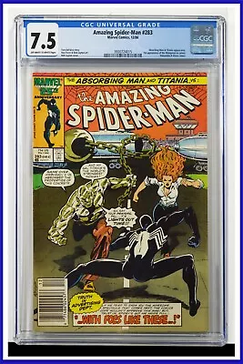Buy Amazing Spider-Man #283 CGC Graded 7.5 Marvel 1986 Newsstand Edition Comic Book. • 47.30£