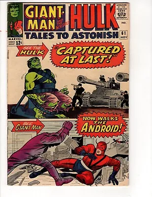 Buy Tales To Astonish #61 (KEY) 1st Glenn Talbot -Silver Age Marvel 1964 • 33.86£