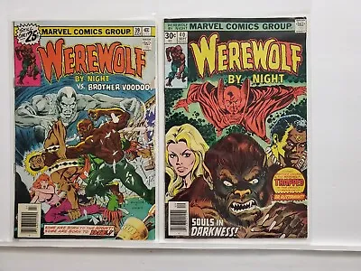 Buy 1976 Marvel Werewolf By Night #39 #40 GD 2.0 / FN- 5.5 Lot Of 2 Comics • 19.02£