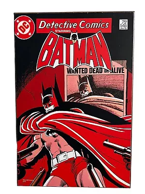 Buy Batman Wood Wall Art Detective Comics Cover #546 Red Wanted Plaque 19 X 13 HTF💥 • 33.20£