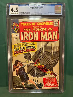 Buy Marvel 1964 Tales Of Suspense Iron Man #53 CGC 4.5 Second Appearance Black Widow • 193.04£