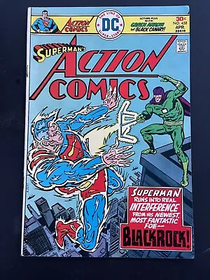Buy ACTION COMICS #458 Bronze Age SUPERMAN GREEN ARROW BLACK CANARY DC 1976 • 3.94£