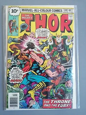 Buy Marvel  The Mighty Thor  # 249 Vfn- 1976  Pence Copy Odin • 6.90£