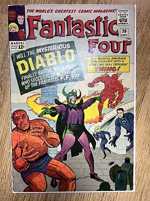 Buy Fantastic Four #30 (1964) 1st Appearance Of Diablo! Silver Age, Marvel Comics VG • 90£