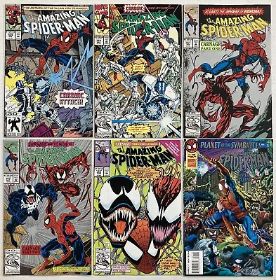 Buy Amazing Spider-man 359 360 361 362 363 1st Carnage 2nd Print Variant Set 1992 Nm • 369£