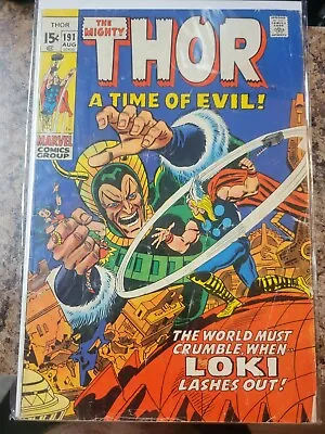 Buy Mighty Thor #191 (1971) Loki Cover 1st App Of Durok Bronze Age Marvel Comics G • 9.46£