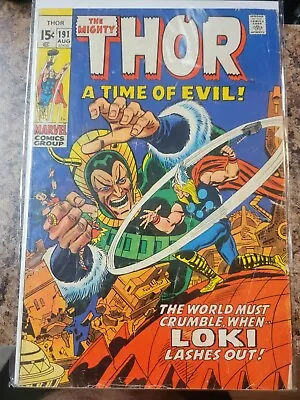Buy Thor #191 (1971) Loki Cover 1st App Of Durok Bronze Age Marvel Comics GD-VG  • 8.85£