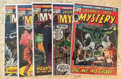 Buy JOURNEY INTO MYSTERY #1, 3, 4, 5, 9 LOT 1972 Volume 2 Marvel Comics • 47.49£