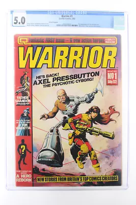 Buy Warrior #1 - Quality Comics 1982 CGC 5.0 First Appearance Of V For Vendetta And  • 196.86£