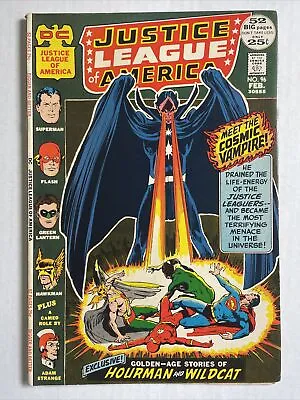 Buy Justice League Of America 96 F/VF 1972 DC Comics Cosmic Vampire • 47.44£