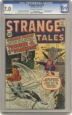 Buy Strange Tales #103 CGC 7.0 1962 0006646002 • 442.35£