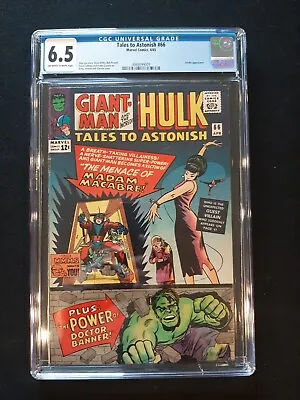 Buy Tales To Astonish 66 CGC 6.5 Marvel 1965 Early Leader Appearance Hulk Giant Man  • 144.77£