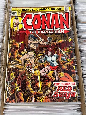 Buy CONAN THE BARBARIAN 24  1st Cover App Red Sonja 1970 Barry Windsor-Smith • 102.77£