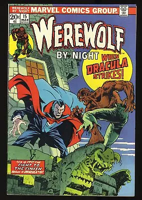 Buy Werewolf By Night #15 VF- 7.5 Dracula Appearance! Mike Ploog Cover Art! • 34.56£