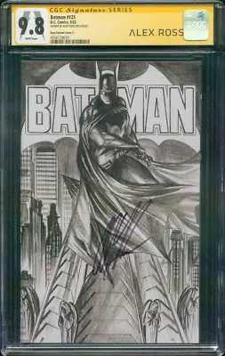 Buy Batman 125 CGC SS 9.8 Alex Ross Signed Sketch Variant Cover 9/22 Custom Label • 201.06£