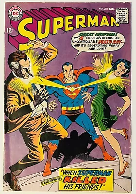 Buy Superman-DC Comics- #203-    When Superman Killed His Friends! - 1968- VF-/VF • 14.39£