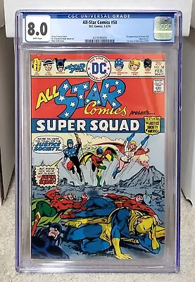 Buy All-Star Comics #58 (1976) CGC 8.0 - 1st Power Girl Kara Zor-L DC Comics Key • 183.19£