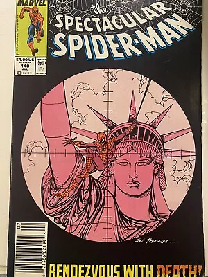 Buy Spectacular Spider-Man #140 • Statue Of Liberty Cover! (Marvel 1988) Punisher • 3.97£