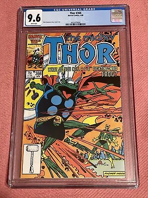 Buy Thor #366 CGC 9.6 White Pages, Walt Simonson Story & Art, Marvel Comics! • 59.47£