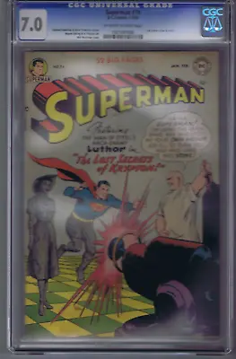 Buy Superman #74 DC Pub 1952 '' The Lost Secrets Of Krypton ! '' CGC 7.0 (FINE/VF) • 679.59£