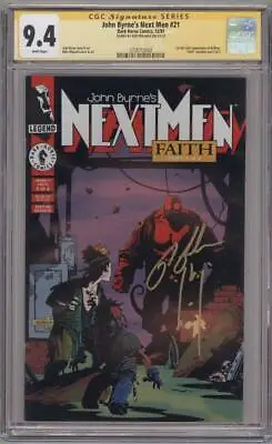 Buy John Byrne's Next Men #21 CGC 9.4 White Pages SS 1st Hellboy Signed Ron Perlman! • 477.98£