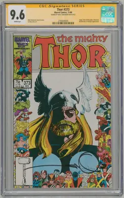 Buy Thor 373 CGC SS 9.6 SIGNED Walt Simonson Marvel 25th Anniversary Frame Cover Art • 149.78£