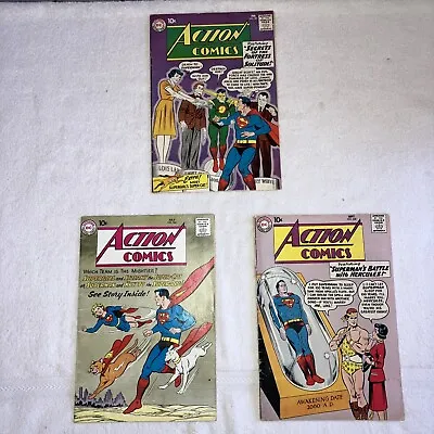 Buy Lot Of 3-Silver Age Action Comics 261, 266, 268… (1960) ….VERY NICE! • 363.45£